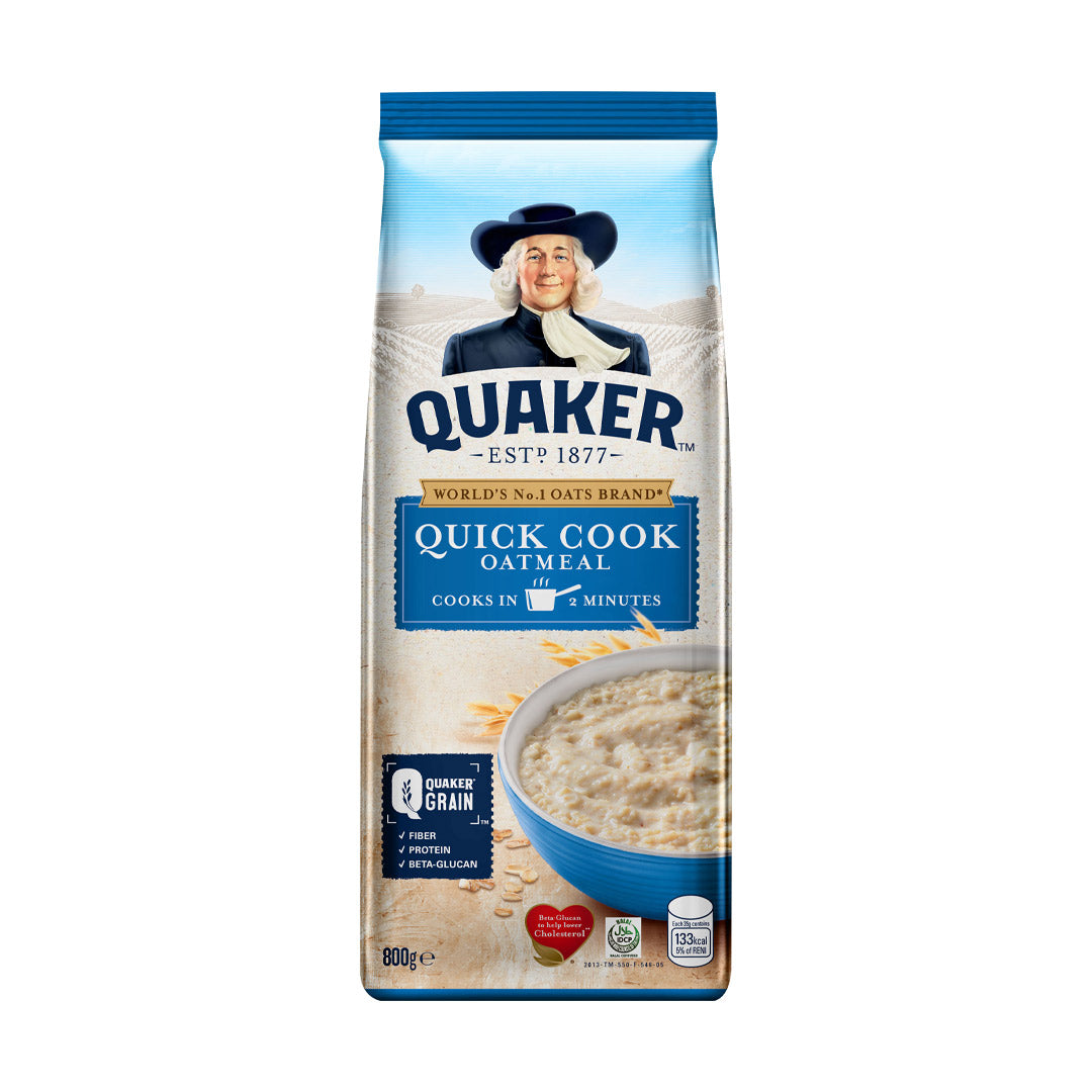 Quaker Quick Cook Oatmeal in Foil 800g