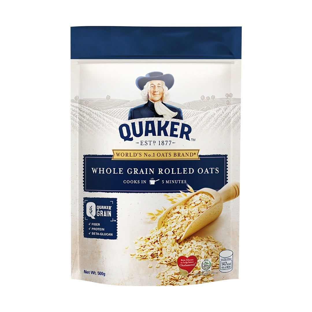 Quaker Whole Grain Rolled Oats 500g