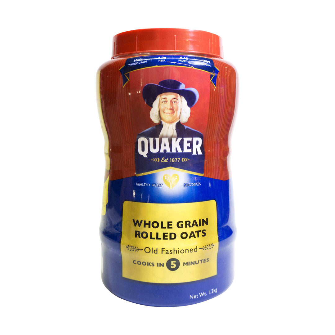 Quaker Whole Grain Rolled Oats in Jar 1.2kg