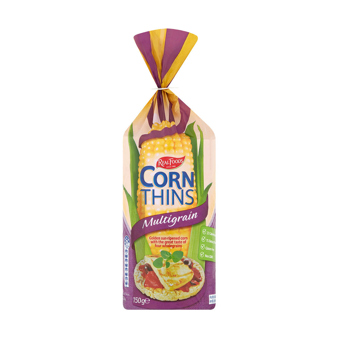 Real Foods Corn Thins Multigrain 150g