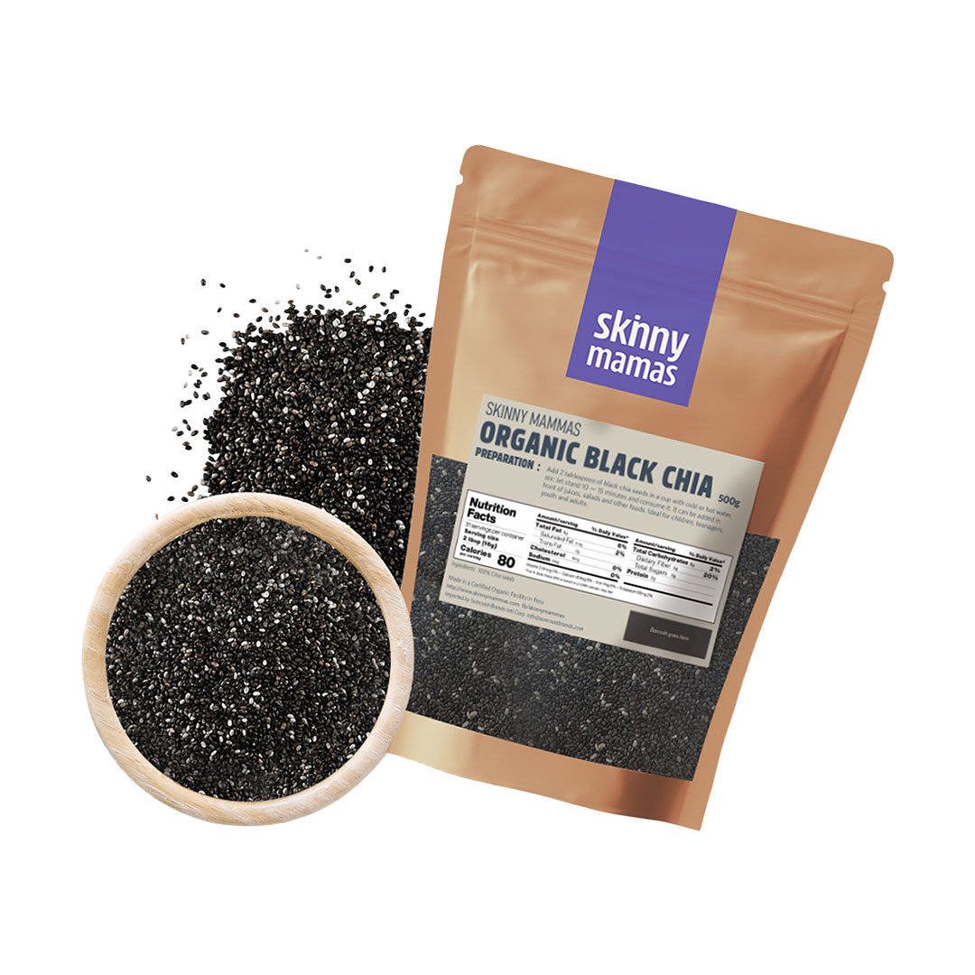 Skinny Mamas Organic Black Chia Seeds 500g