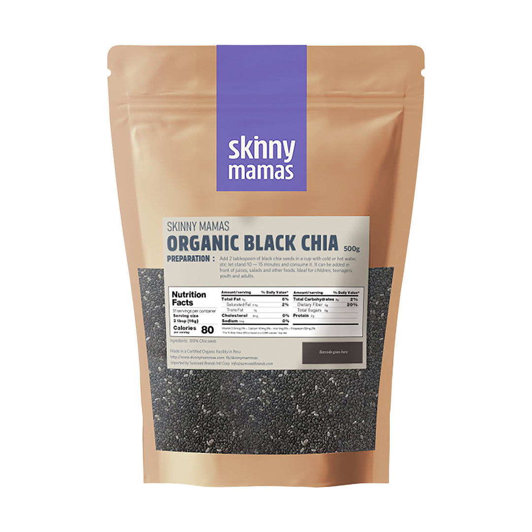 Skinny Mamas Organic Black Chia Seeds 500g