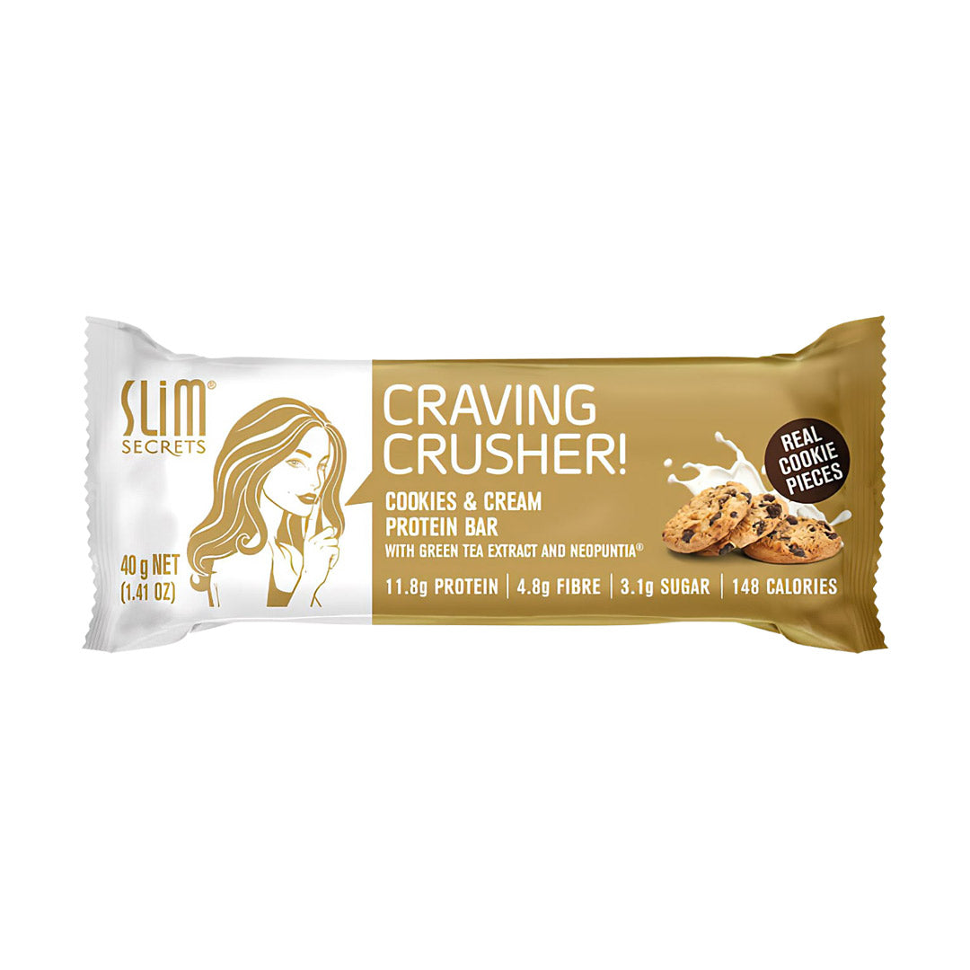 Slim Secrets Craving Crusher! Cookies & Cream Protein Bar 40g