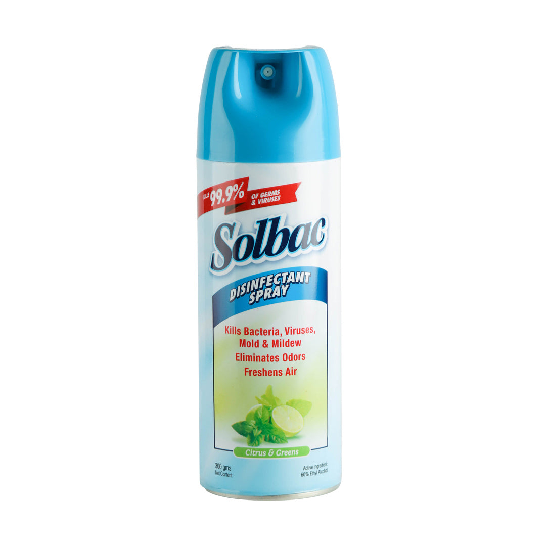 Solbac Disinfectant Spray Citrus & Greens 300g