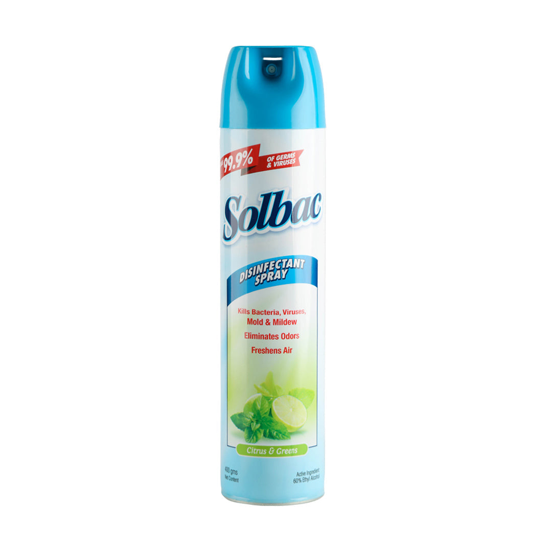 Solbac Disinfectant Spray Citrus & Greens 400g