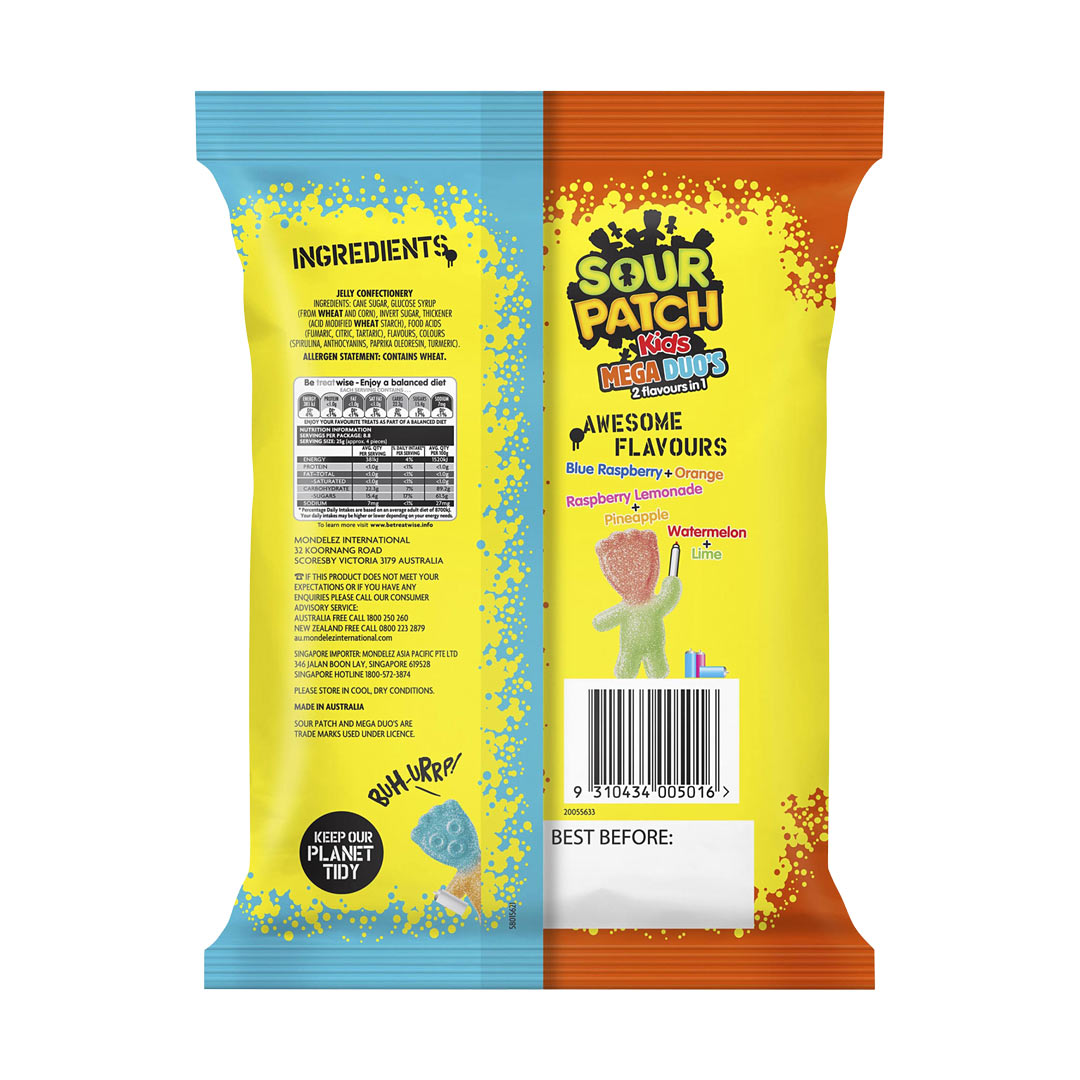 Sour Patch Kids Mega Duo's Jellies 220g