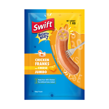 Swift Mighty Meaty Chicken Franks Jumbo with Cheese 1kg