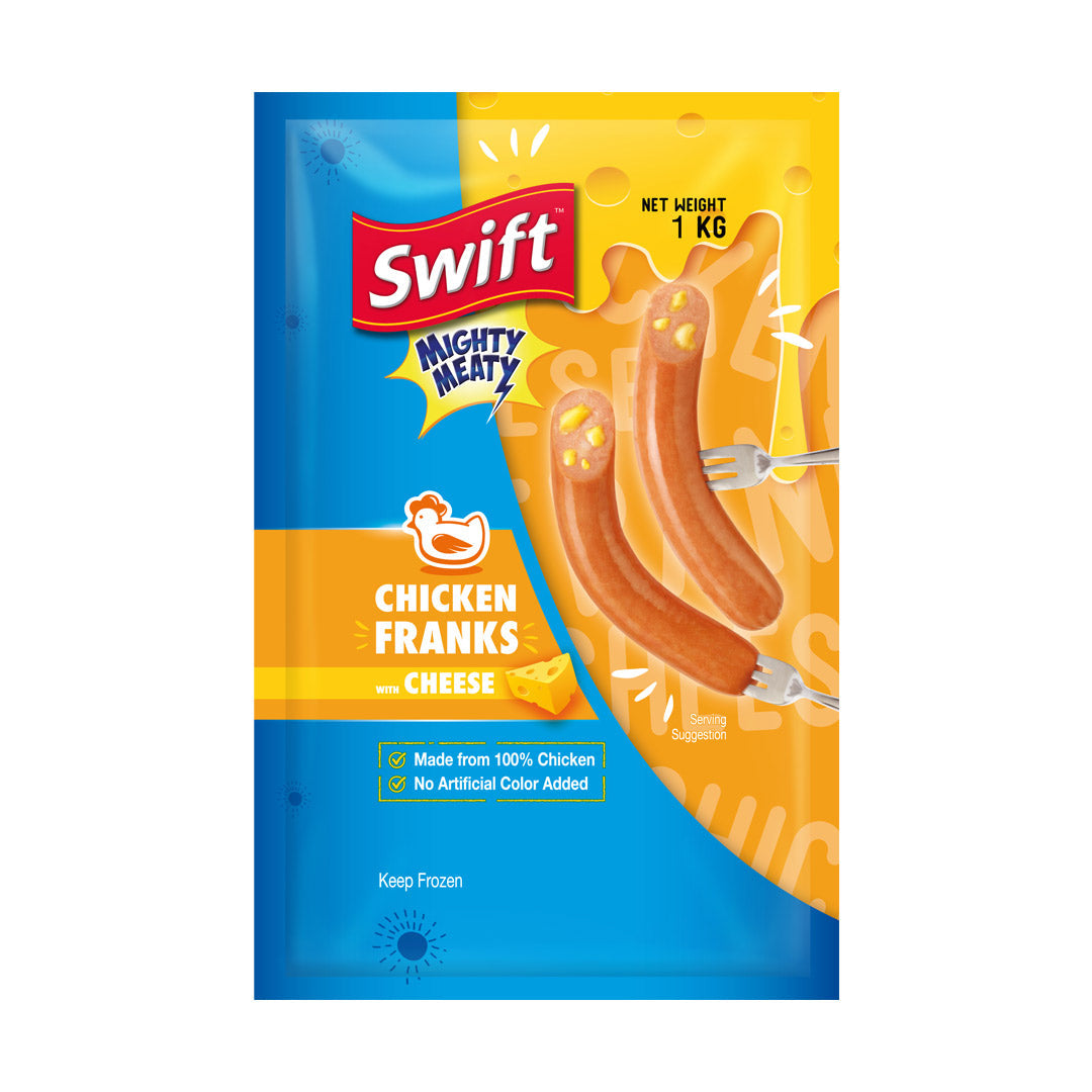 Swift Mighty Meaty Chicken Franks Regular with Cheese