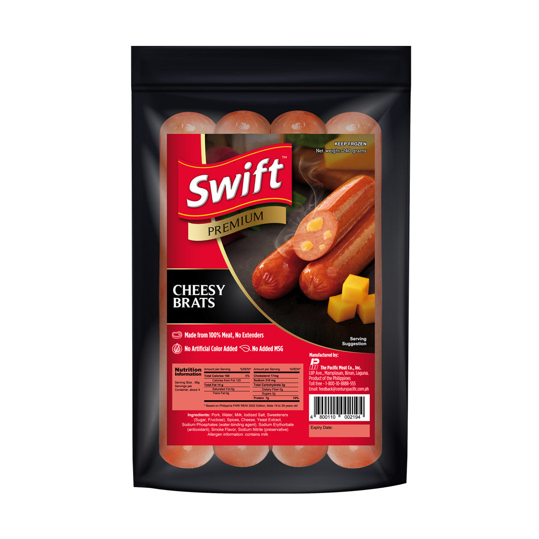 Swift Premium Cheesy Brats 240g