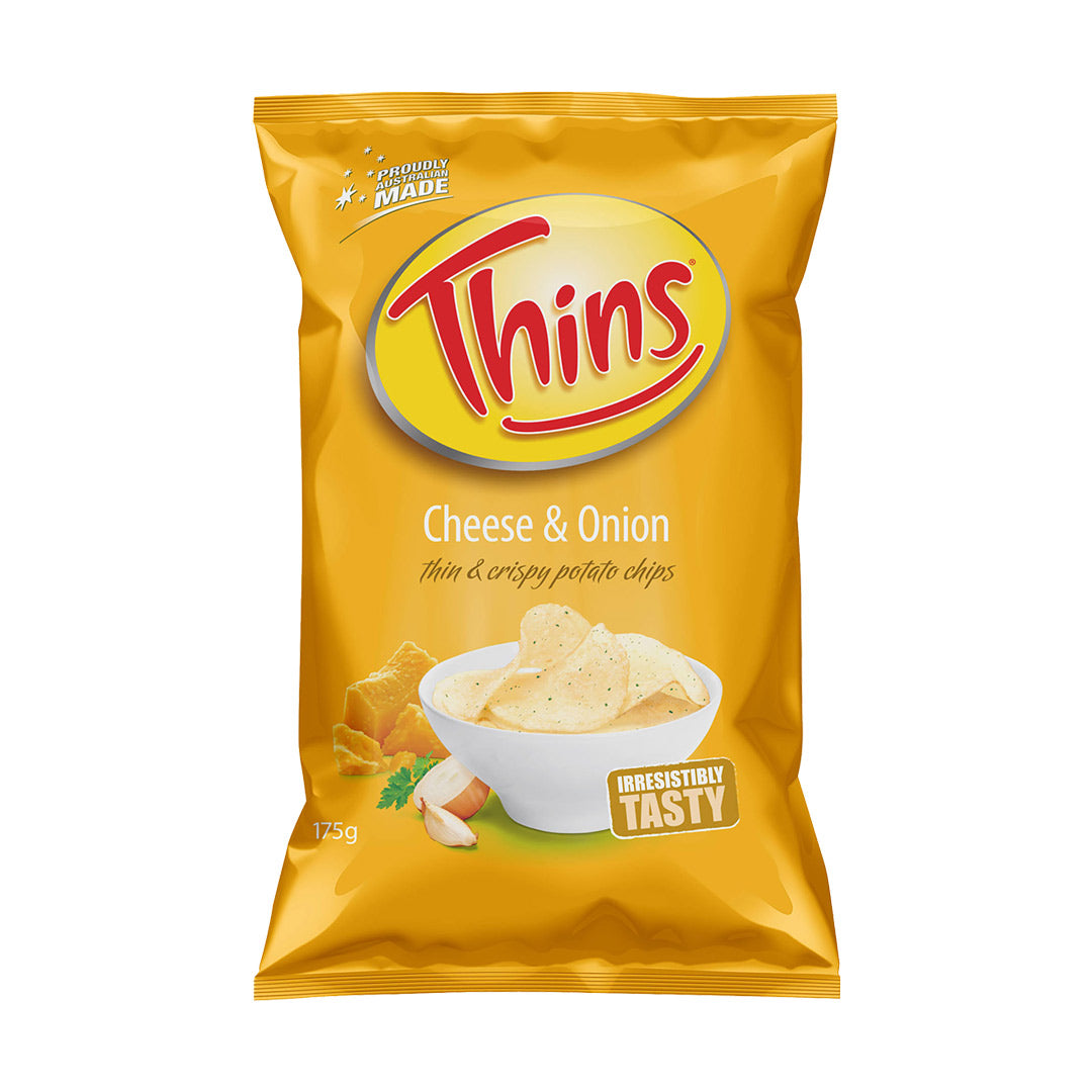 Thins Cheese & Onion Potato Chips 175g