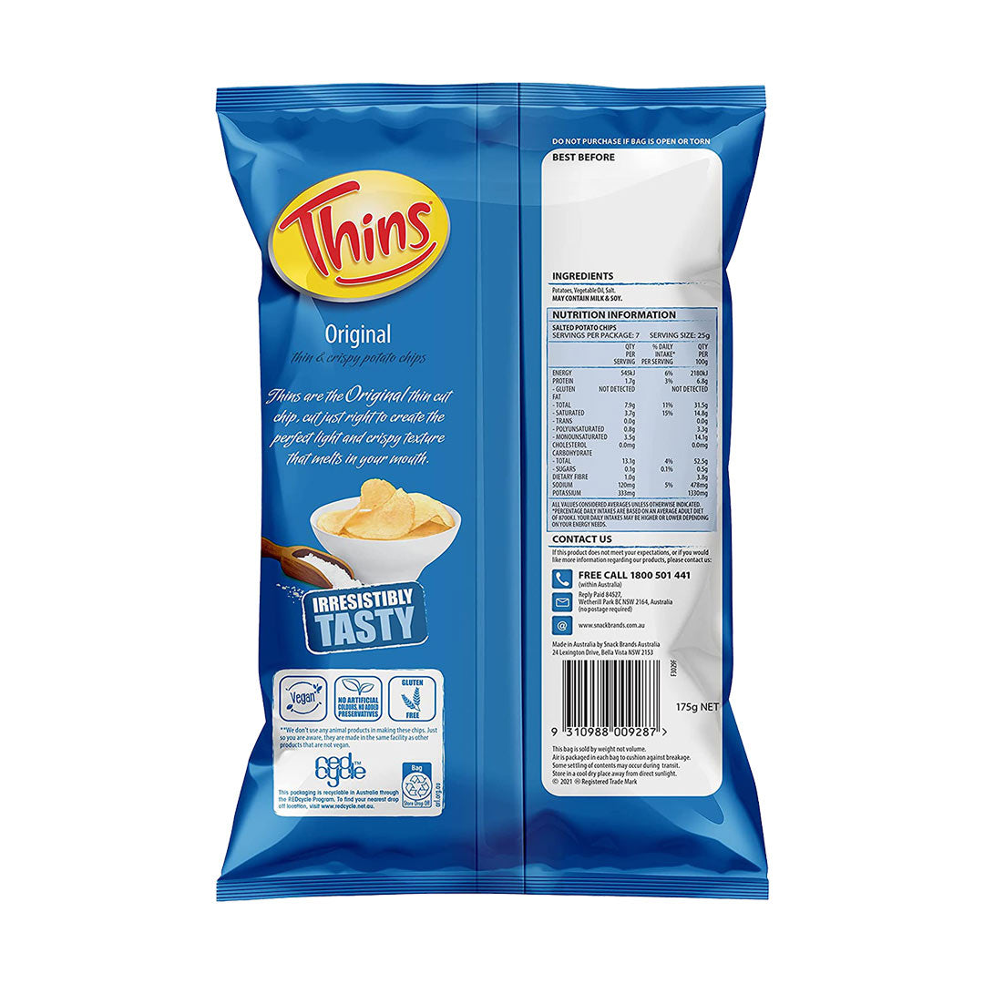 Thins Original Potato Chips 175g