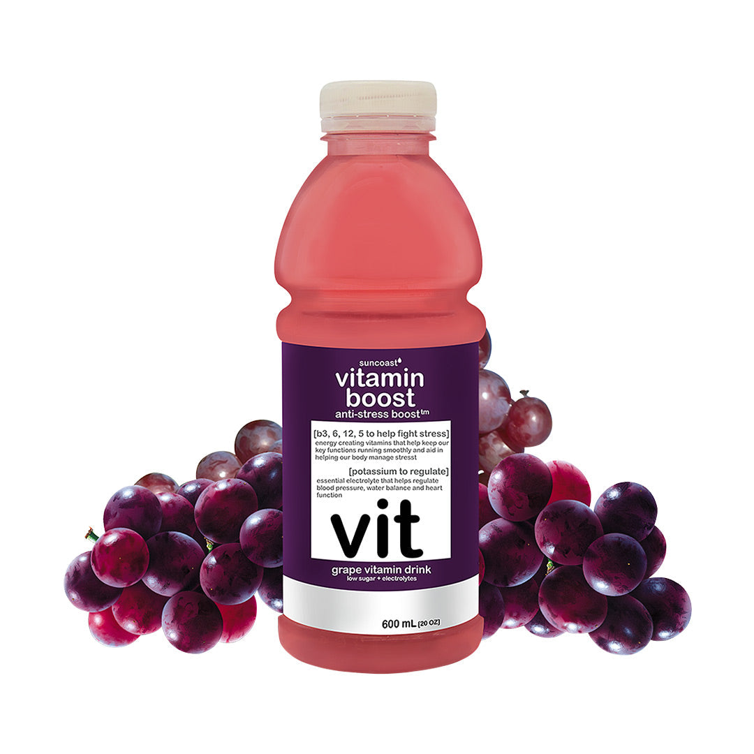 Vitamin Boost Anti-Stress Boost Grape Vitamin Drink 600ml