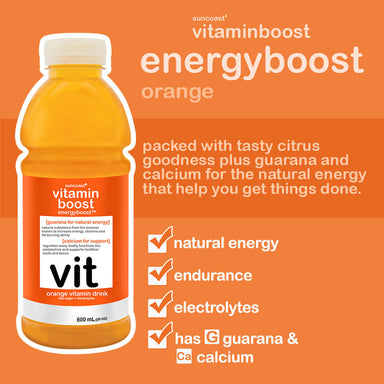 Vitamin Boost Energyboost Orange Vitamin Drink 600ml