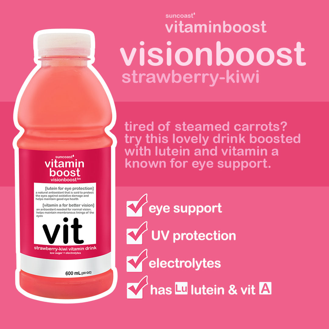 Vitamin Boost Visionboost Strawberry-Kiwi Vitamin Drink 600ml