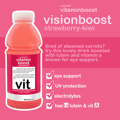 Vitamin Boost Visionboost Strawberry-Kiwi Vitamin Drink 600ml