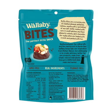 Wallaby Bites Crunchy Nuts Chocolate Dipped with Sea Salt 130g