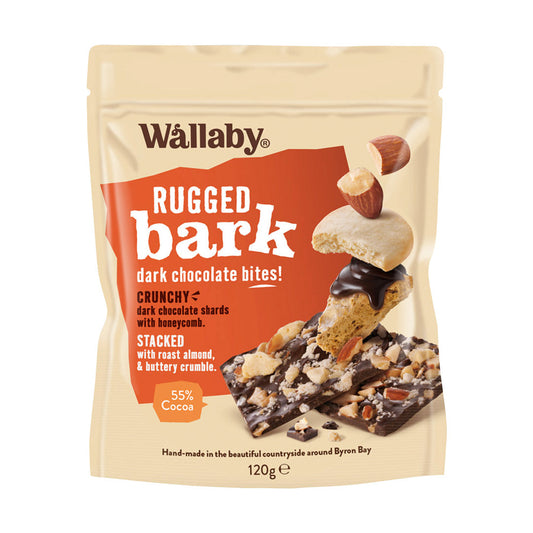 Wallaby Rugged Bark Dark Chocolate with Honeycomb 120g