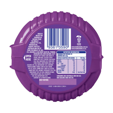 Wrigley's Hubba Bubba Bubble Tape Groovy Grape 56g