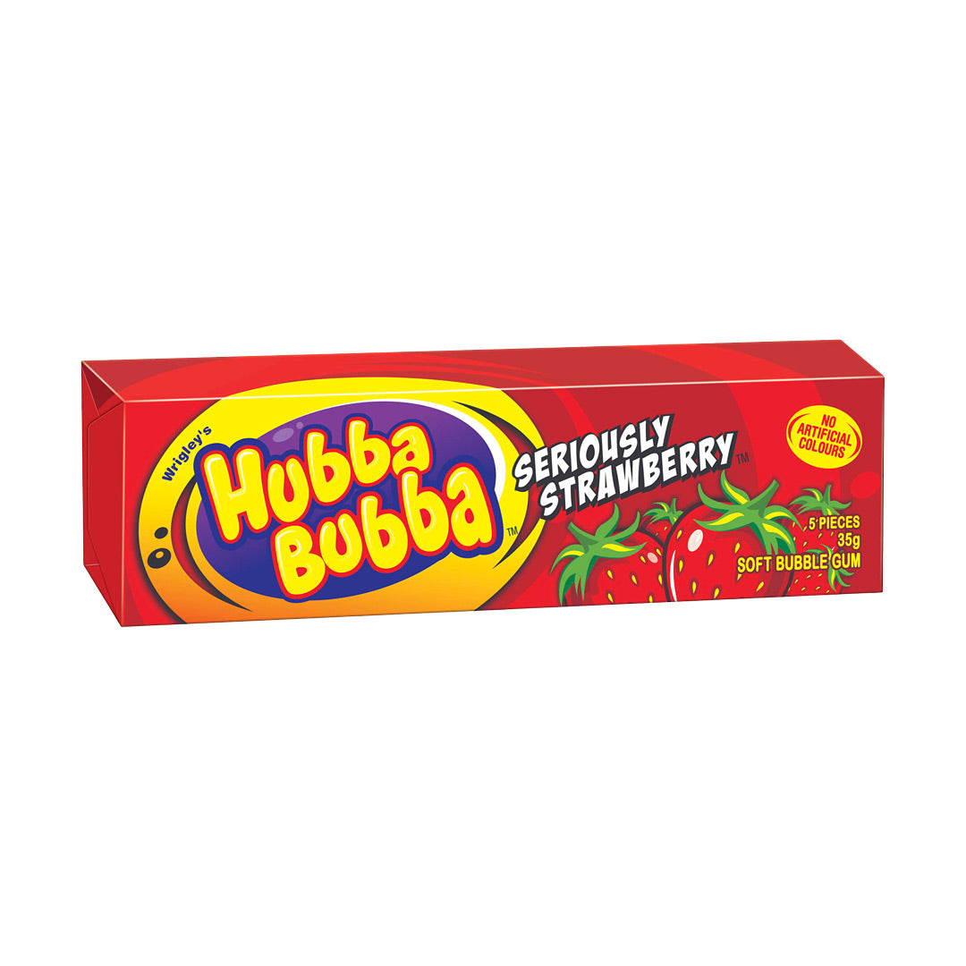 Wrigley's Hubba Bubba Bubble Gum Seriously Strawberry 35g